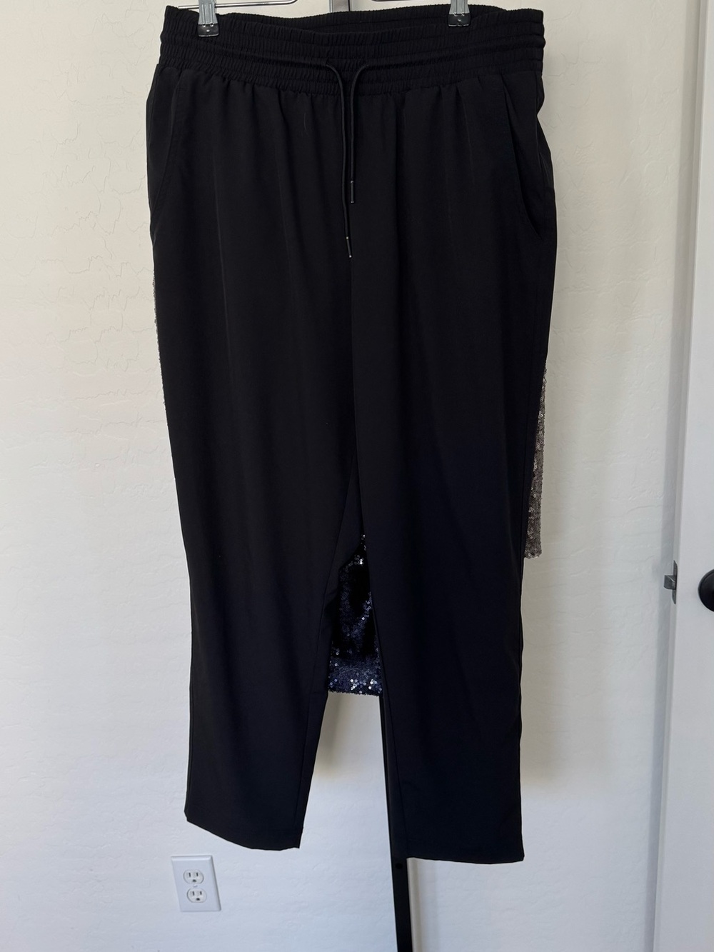 Black Drawstring Jogger Pants